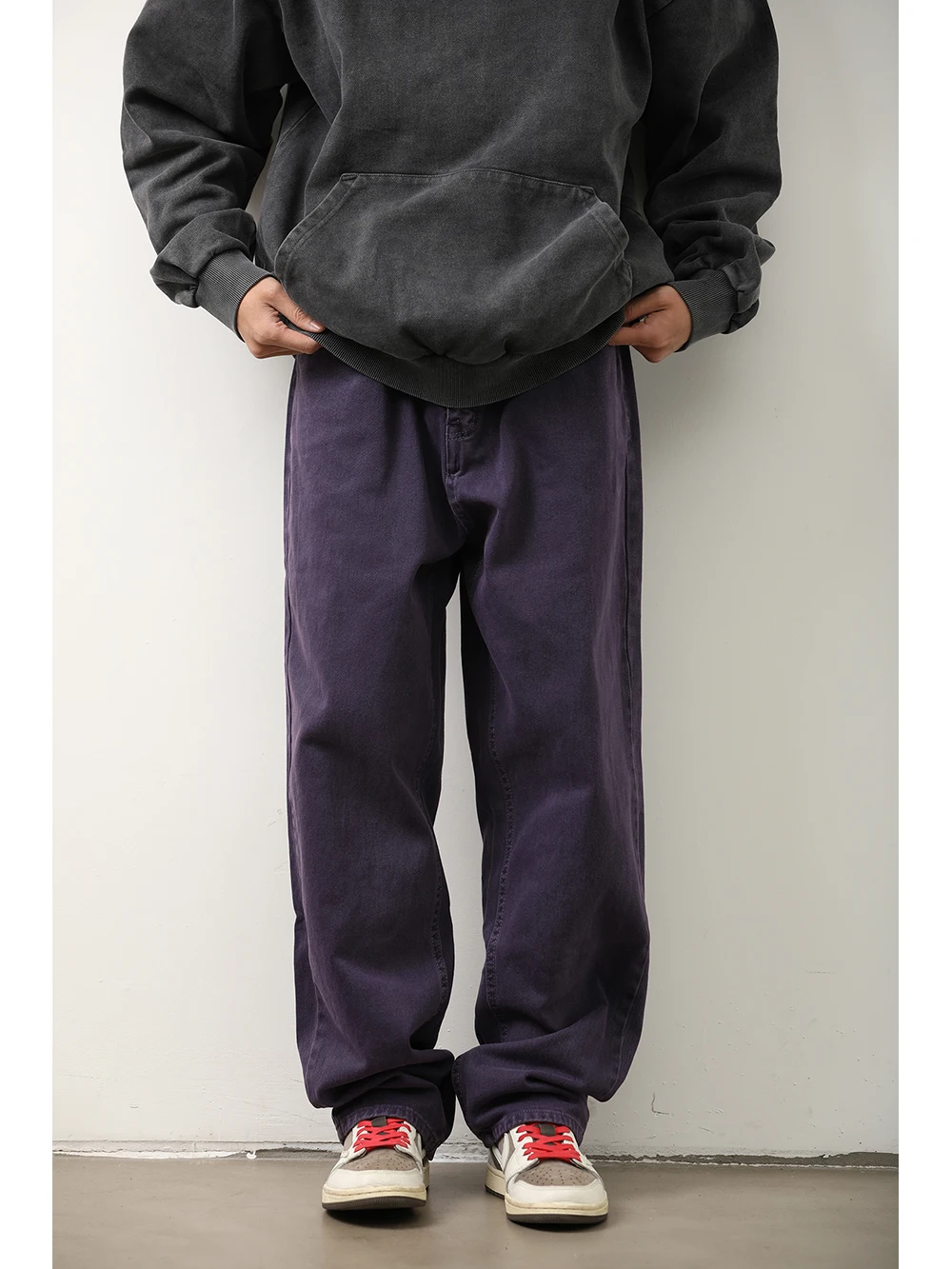 

LH Store American Style Straight Leg Jeans Loose Fit Men's Retro Couple Slimming Casual Long Pants Versatile Cotton Denim