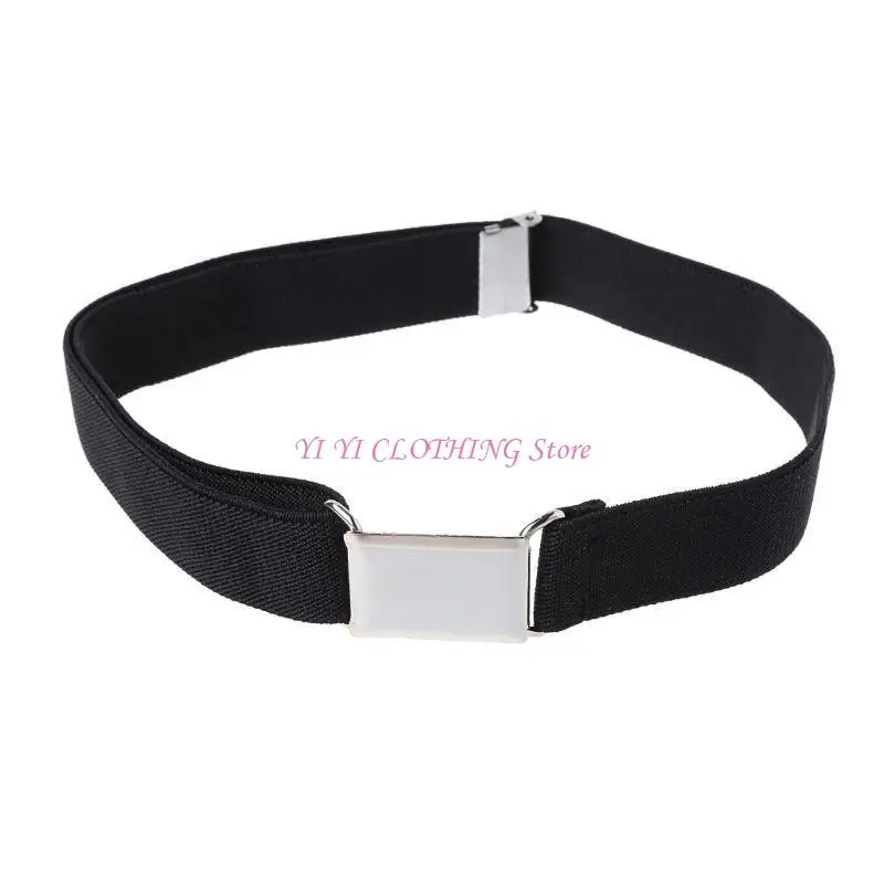 

N5KF Children Kids Color Unisex Canvas Belts Boys Girls Elastic Belt Adjustable