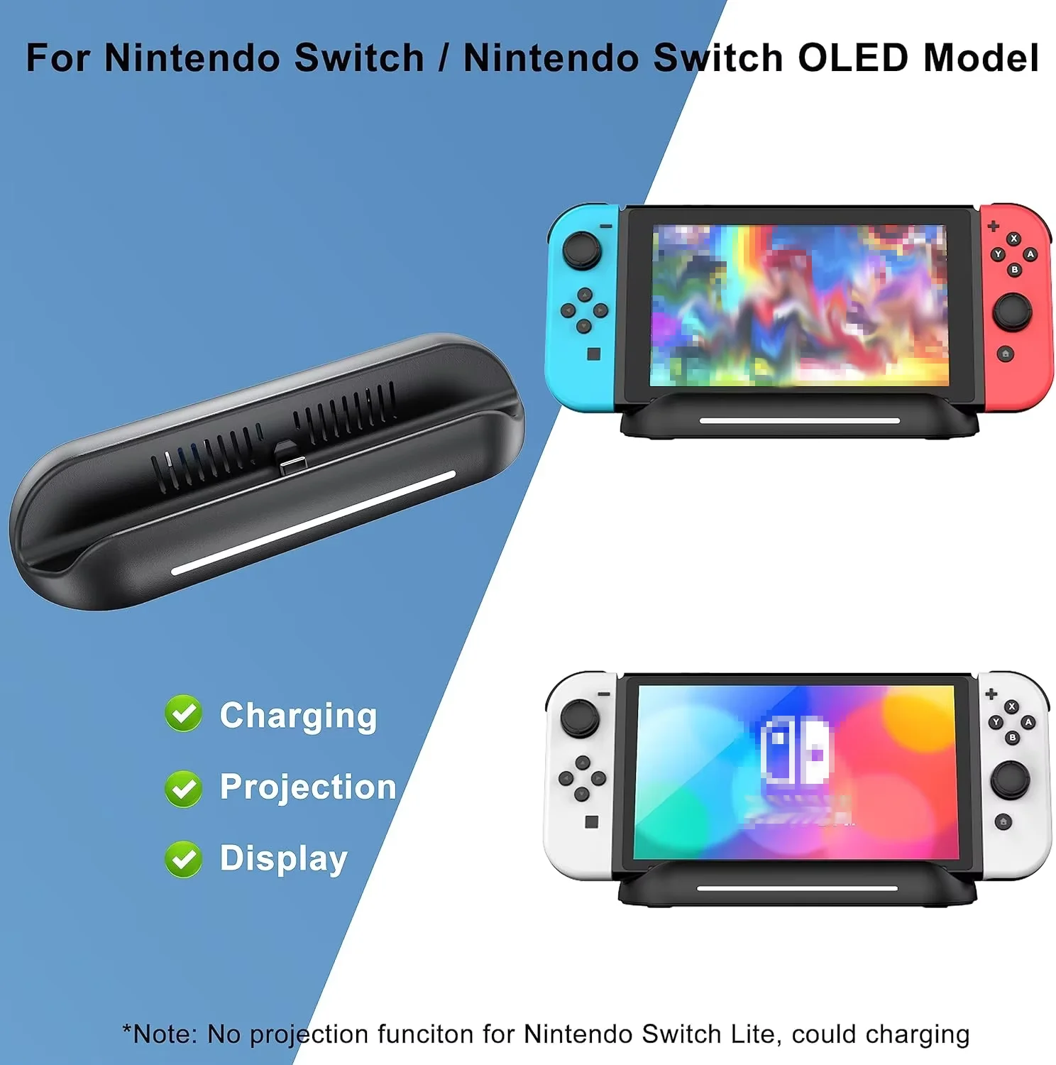 LinYuvo TV Dock Station KD13 for Switch/OLED,Portable 4K FHD TV Dock Adapter with USB 3.0 Port and USB C Charging