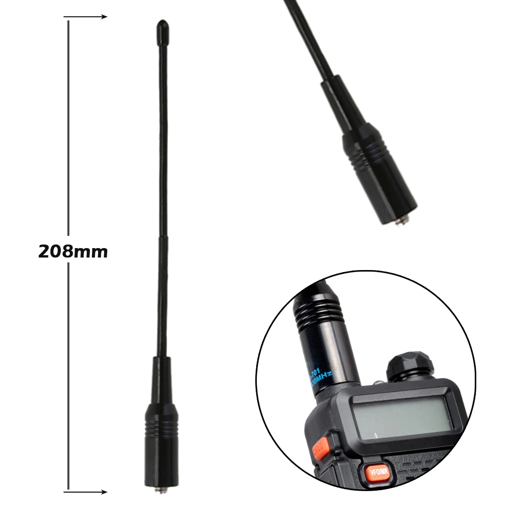 

2Pcs NA-701 High Gain SF SMA-Female Dual Band Radio Antenna for Baofeng UV-5R