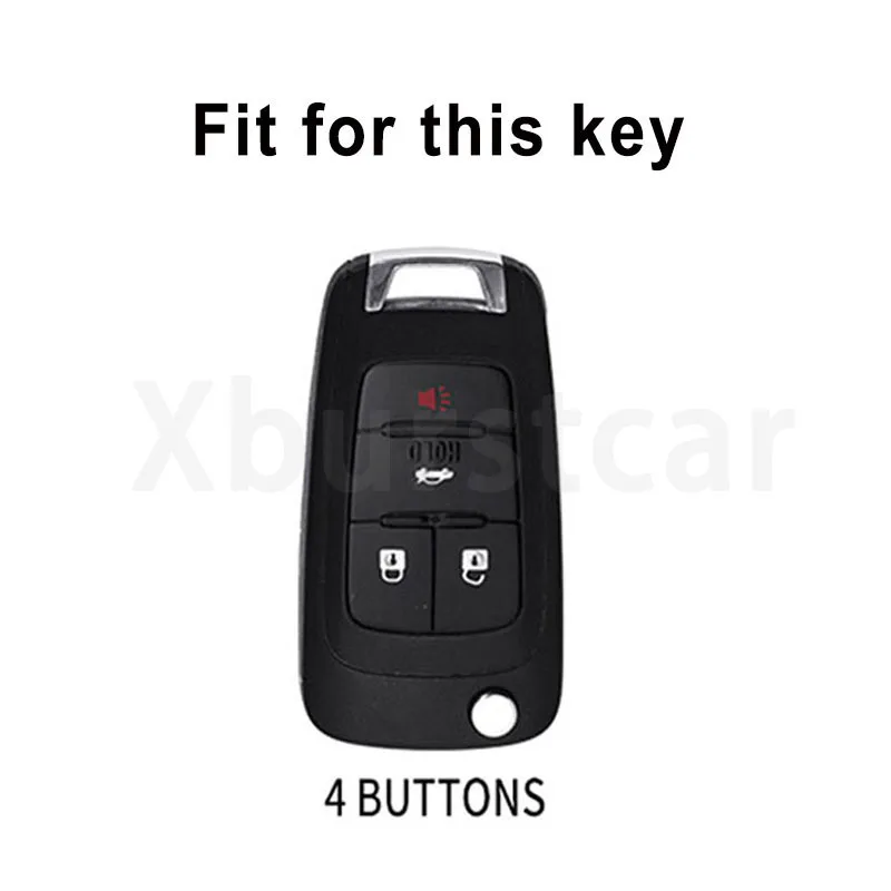 4 Buttons Car Key Cover Case for Chevrolet Cruze Aveo Trax Opel Astra Corsa Meriva Zafira Antara J for Buick Shell Fob Holder