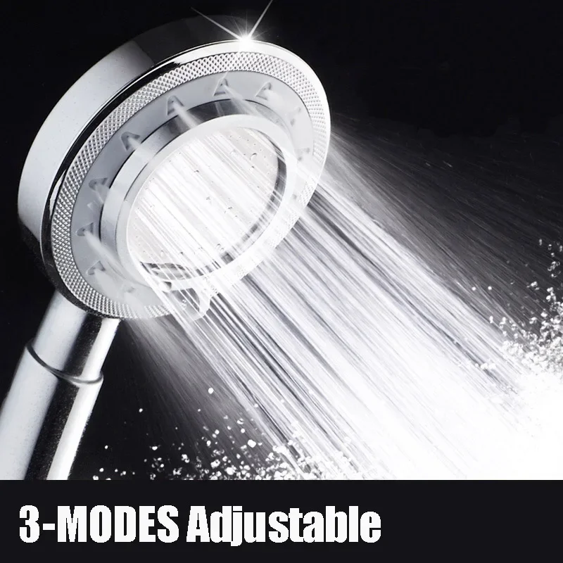 Shower Head High Pressure Water Saving 3 Mode Spray Handheld Showerheads Universal ABS Chrome Shower Heads