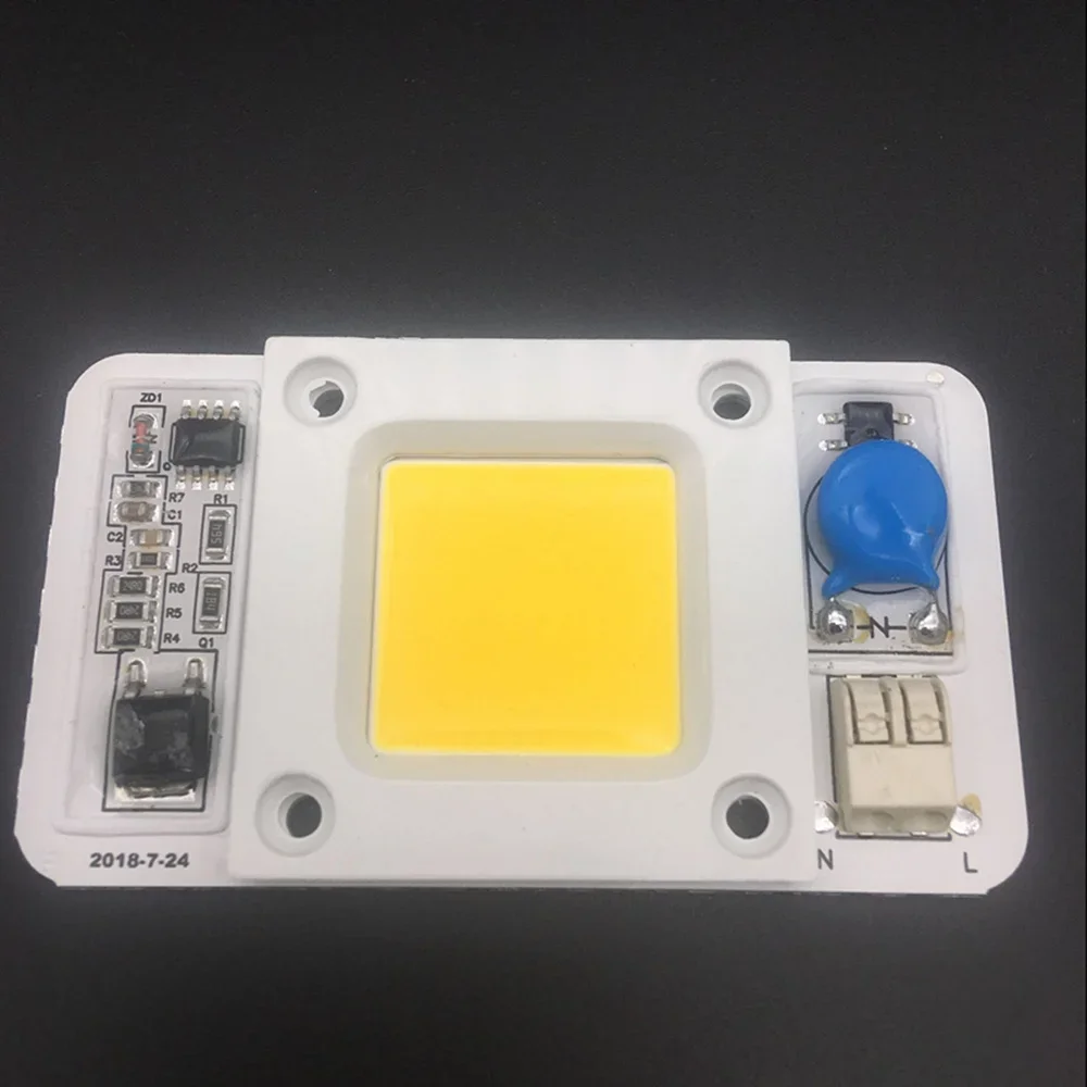 Dimmable LED COB Lamp Chip 50W AC110V 220V Input Smart IC Driver Fit For DIY LED Floodlight Spotlight LED