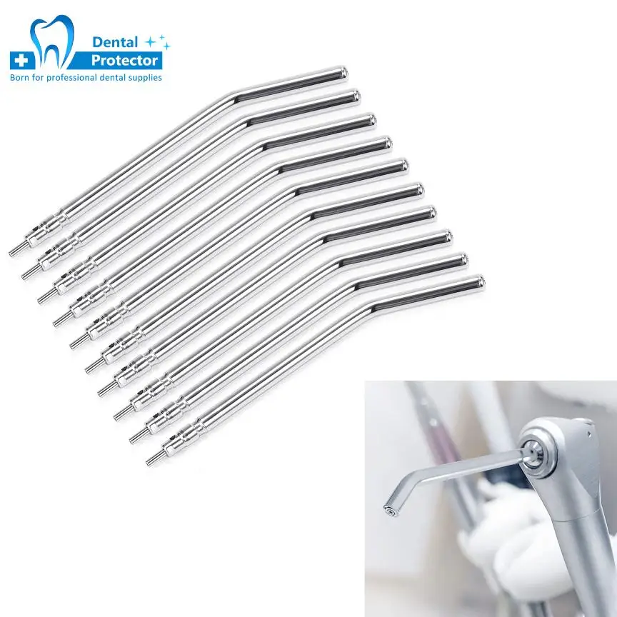 10Pcs Dental Enquipment Air Water Syringe Spray Nozzles Tube Alloy Tip Teeth Fit 3 Way Water Syringe