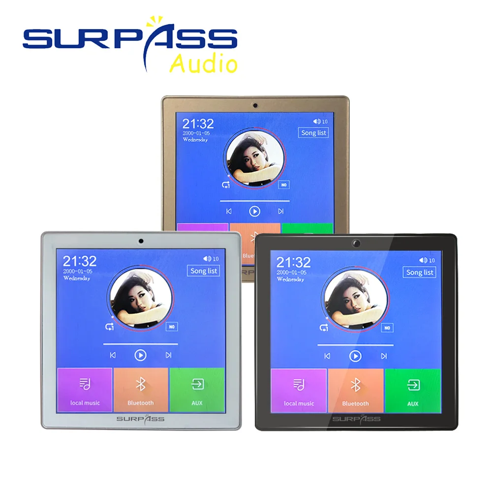 Amplificador De Parede Sem Fio Bluetooth Smart Home Audio 2/4 Channel Mini Sistema de Música Digital Amplificador 86 Tipo para o Banheiro do Hotel