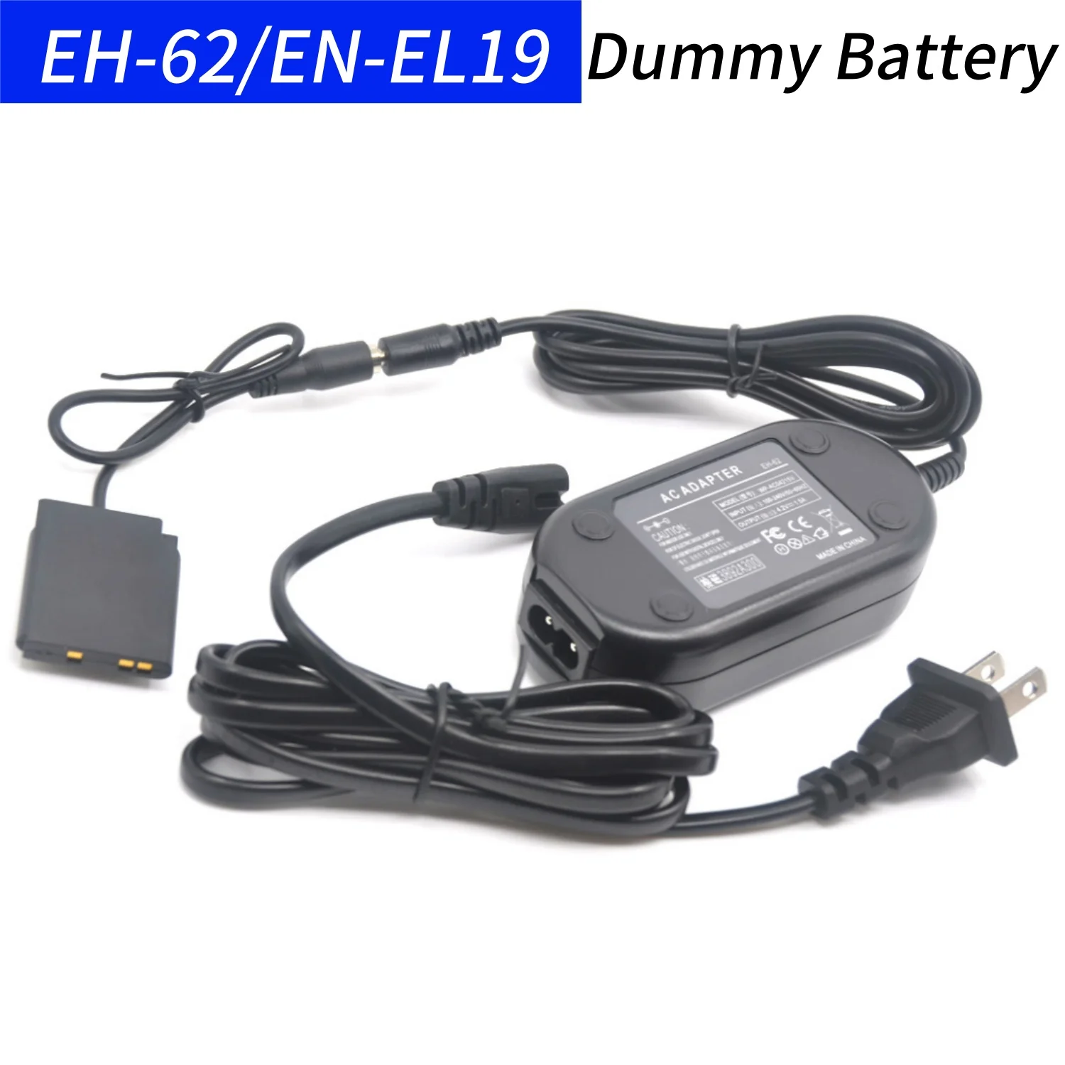 

EH-62G AC Power Charger Adapter EP-62G DC Coupler EN-EL19 Dummy Battery for Nikon Coolpix S3100 S3300 S4100 S4300 S6900