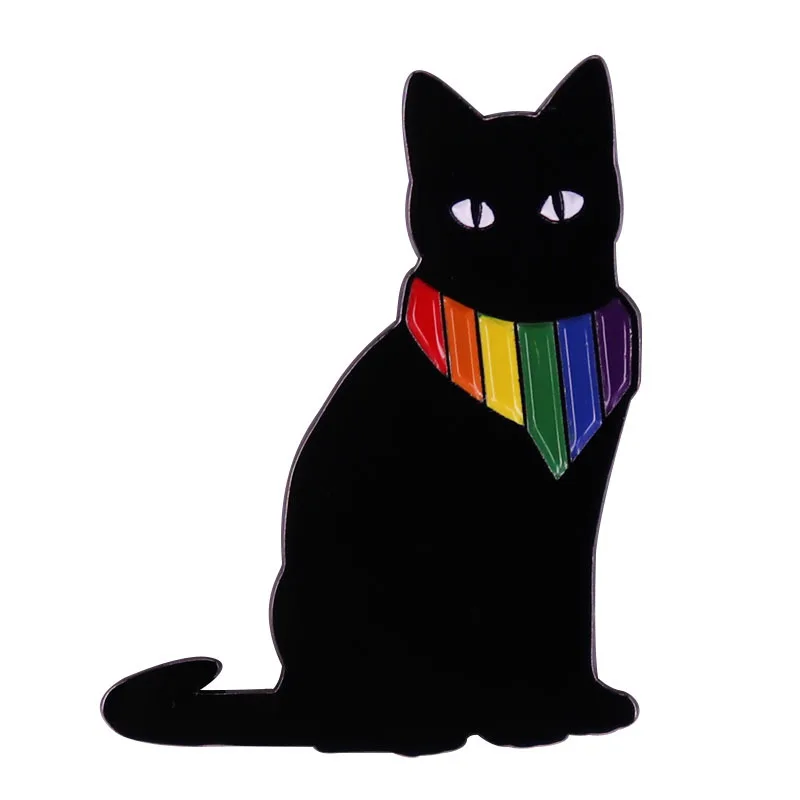 Black Cat Enamel Brooch Cute and Mysterious Black Cat Pin Stylish Gift of Jewellery for Children and An Accessory for Backpacks 2