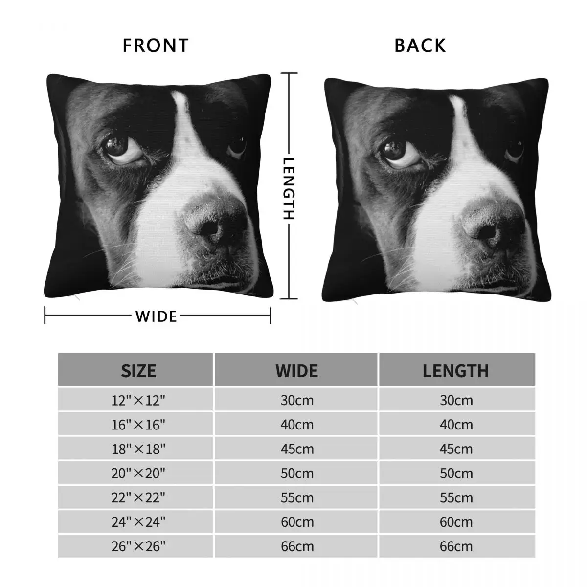 Arwen Female Boxer Dog Pillowcase Polyester Linen Velvet Printed Zip Decorative Throw Pillow Case Car Cushion Case