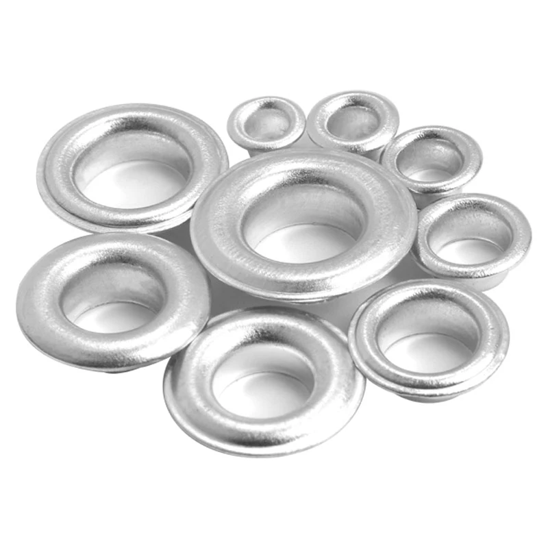 100 sets Inner size 4.5/5/6/8/10/12/14/17/18/20mm Aluminum Eyelets Buttons Tarpaulin Tent Metal buttonholes Clothing metal pores