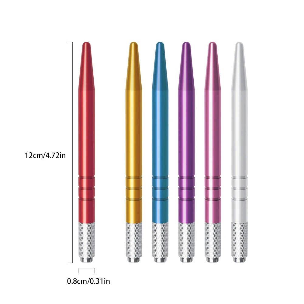 10pcs Eyebrow Tattoo Pen Manual Microblade Needle Holder Tattoo Microblading Pen Handmade Embroidery Permanent Makeup Tool