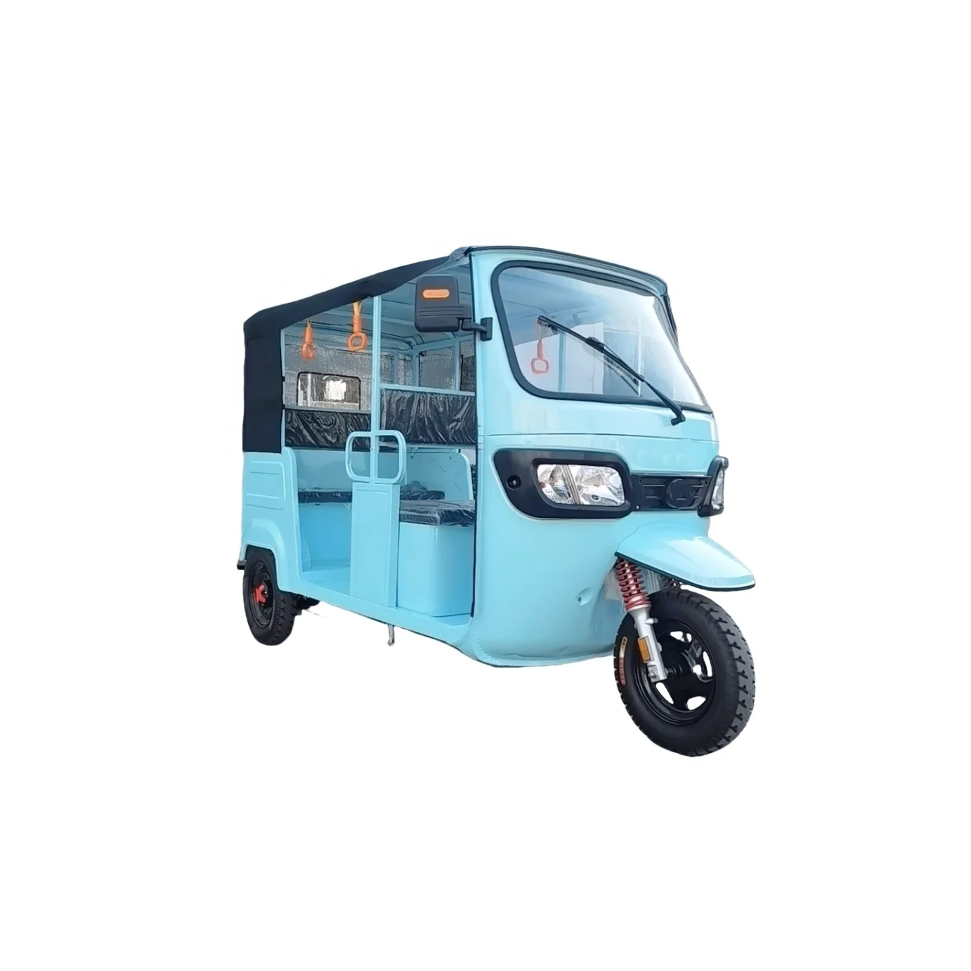 Three-Wheel Electric Rickshaw Scooter for Adults 60v Passenger Auto Taxi Tuk Tuk with Closed Body Cargo Use