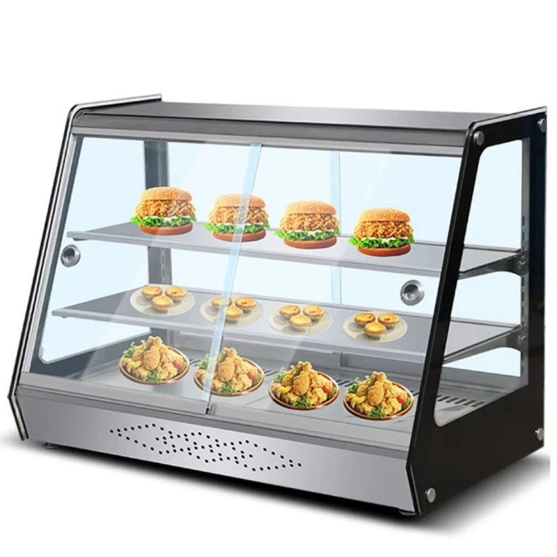 

Commercial Kitchen Equipment Heated Stainless Steel Curved Insulation Cabinet Electric Display Case for Hotel & Restaurant Use