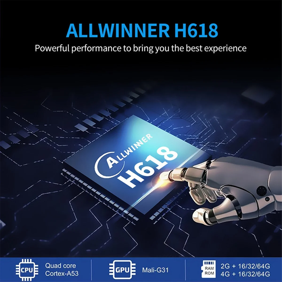 ATS-Android14 ATV Smart TV Stick Allwinner H618 prise en charge 8K vidéo 2.4/5G Wifi6 télécommande vocale Mini TV Box Portable