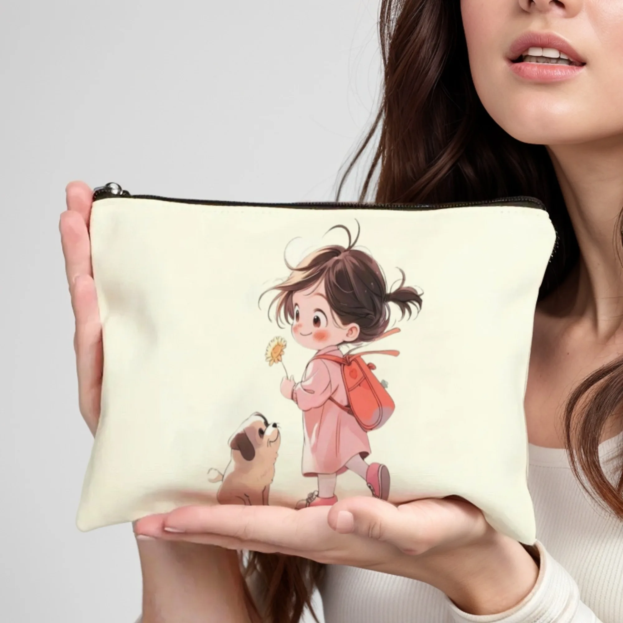 

Косметичка для девочек после школы, легкий портативный косметичка с застежкой-молнией, идеально подходит для женщин, органайзер для подарков и путешествий