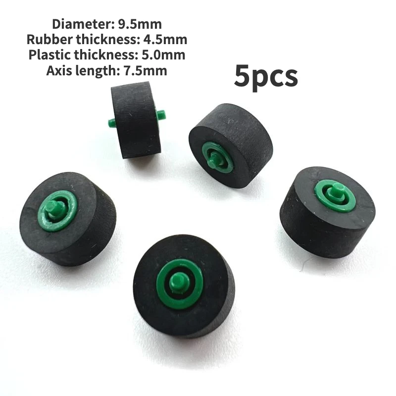 5pcs 9.5mm rubber pinch roller belt pulley for audio player tape recorder cassette deck Stereo