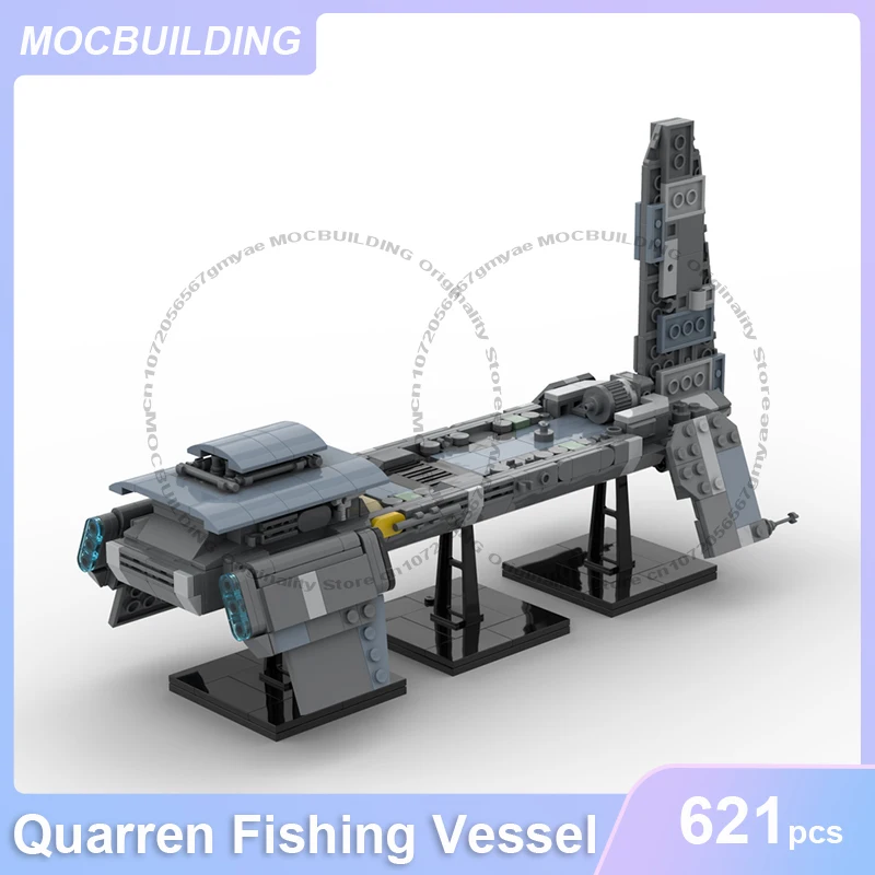 MOC Building Blocks Quarren Fishing Vessel Model DIY Assemble Bricks Space Collection Creative Display Holiday Toys Gifts 621PCS