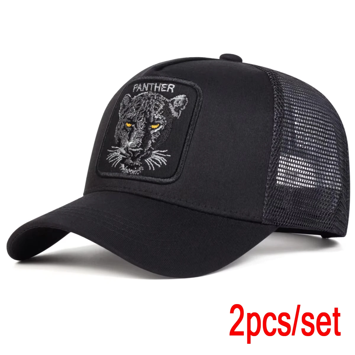 Unisex PANTHER Embroidery Baseball Net Caps Spring and Summer Outdoor Adjustable Casual Hats Sunscreen Hat image 3
