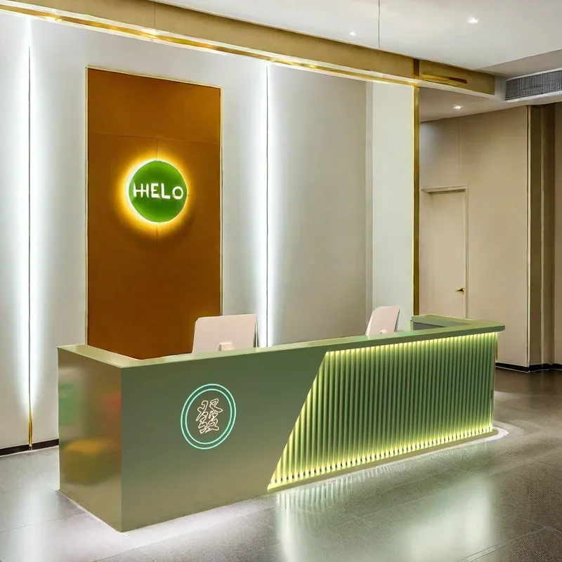 Beauty Salon Storage Reception Aesthetic Counter Desk Luxury Institute Checkout Supermarket Reseption Restaurant Front Table Bar