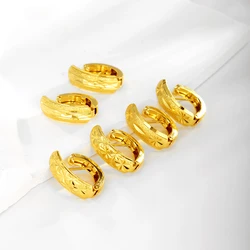 14k Yellow Gold Color Women's Earring for Women Simple Stud Earrings Wedding Engagement Girl Fine Jewelry Gifts