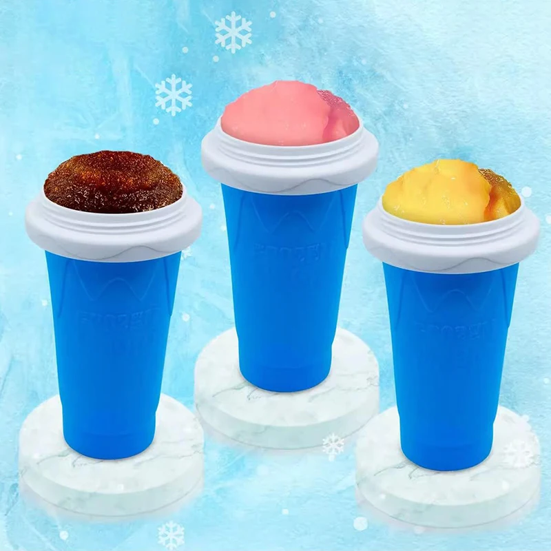 Slushy Maker Cup Home Smoothie Cup Summer Magic Portable Squeeze Cups Cooling Maker Quick Frozen Ice Cream for Children Gifts