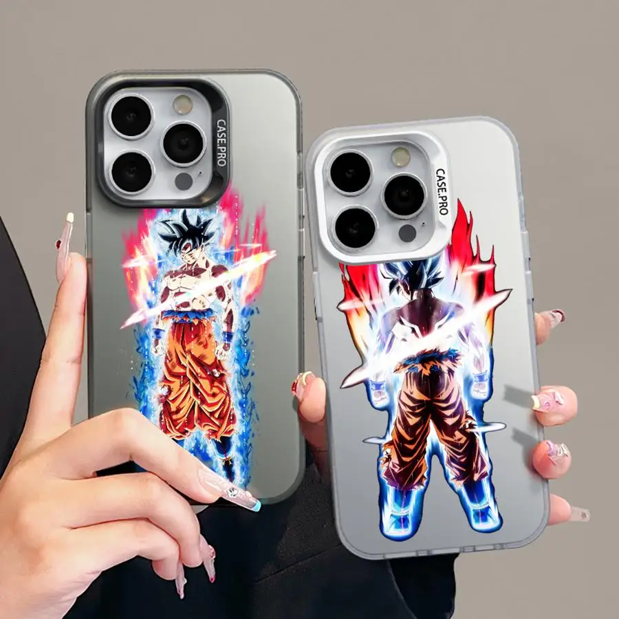 D-Dragon Ball-Anime Case for iPhone 16 15 Pro Max 11 13 Pro 14 Plus 12 11Pro 16Pro Max Soft Phone Cover Capa