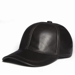 Dad Hat Men Genuine Leather Baseball Caps Women Unisex Casual Fashion First Layer Sheepskin Hip Pop Thin Trucker Gorra Hombre