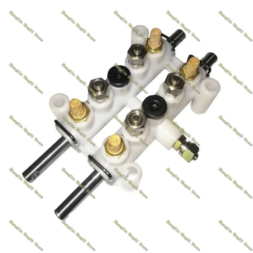 Duplo Row Air Valve Control Switch, Acessórios da máquina de desmontagem do carro, válvula de cinco vias, substituir a máquina do pneu, 1Pc