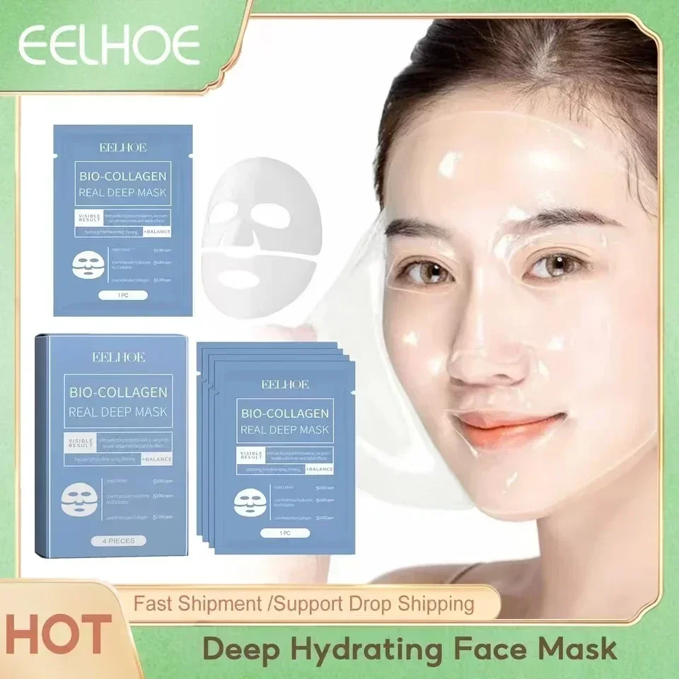 

Soluble Collagen Sheet Mask BioCollagen Real Deep Mask Moisturizing Wash Free Mask with Hydrolyze Collagen for Skin Care