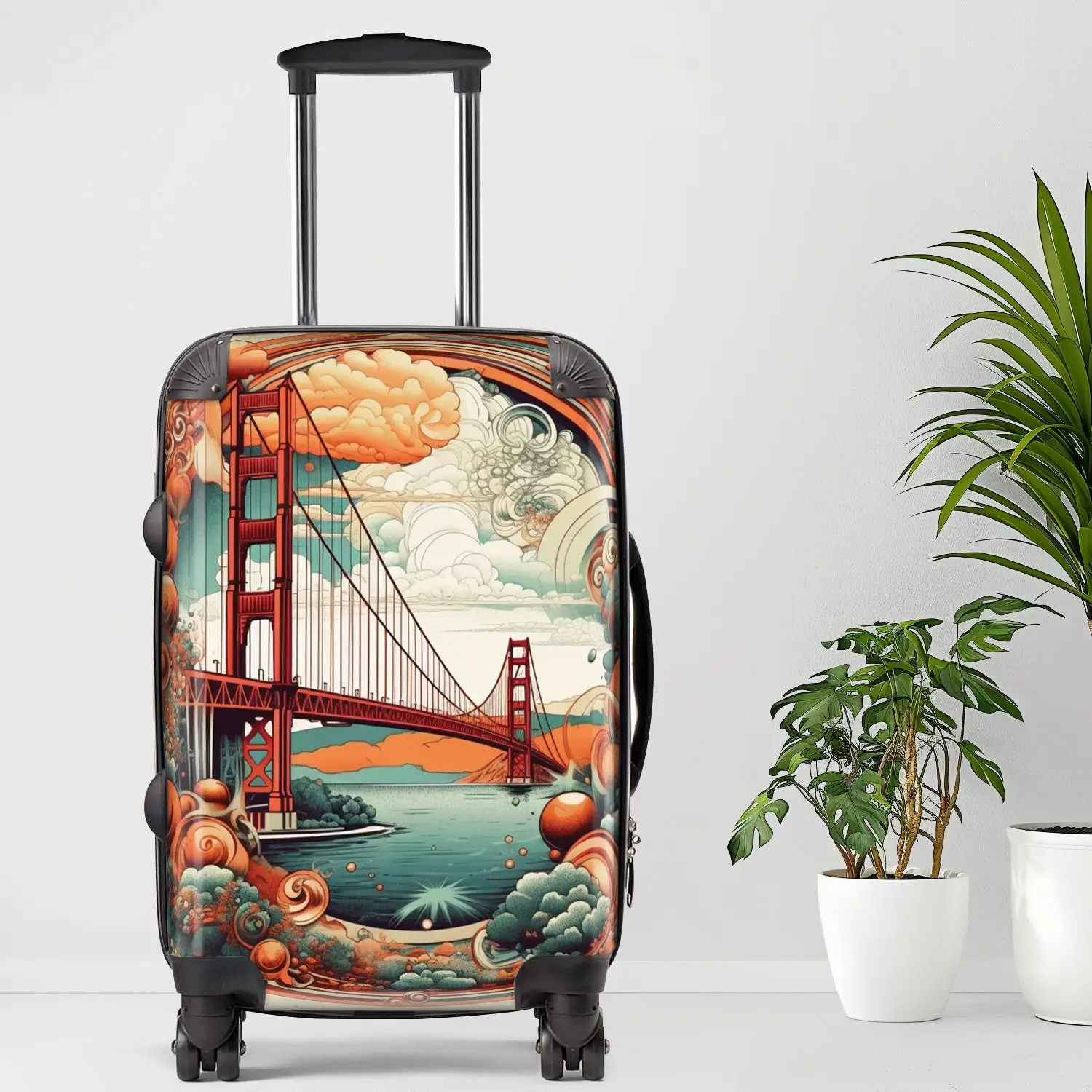 

Golden Gate Bridge Luggage, 20/24/28 Inch Luggage, Carry-On, Custom Luggage, Luggage Set, Suitcase, Travel, Vacation, Cabin Suit