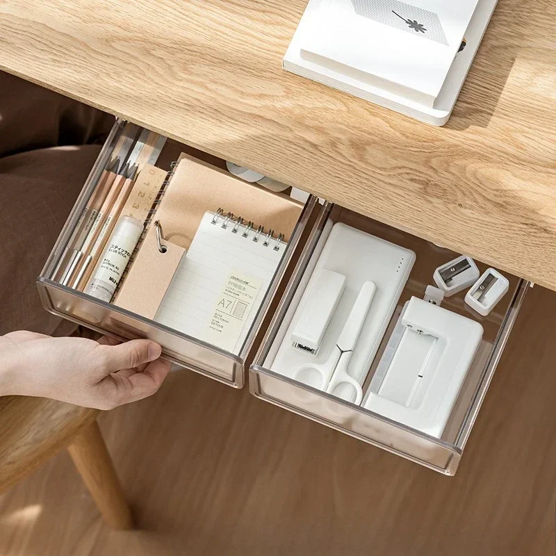

Home Desk Drawer Style Storage Rack Non Perforated Table Bottom Miscellaneous Hidden Storage Box Desk Drawer Style Storage Box