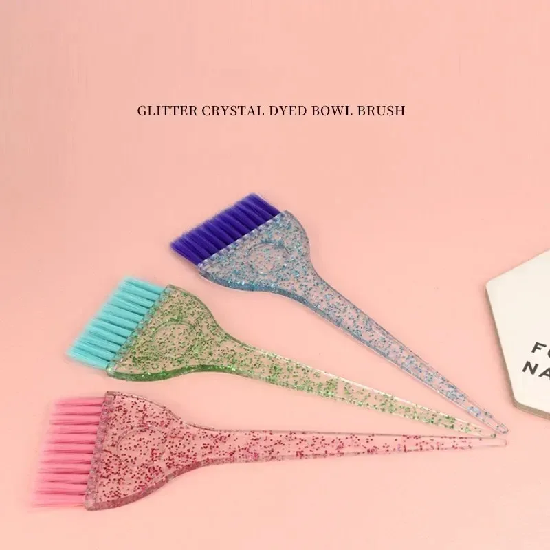 Crystal hair dye brush set, including hair dye brush and color mixing bowl, professional salon hair dye styling tool
