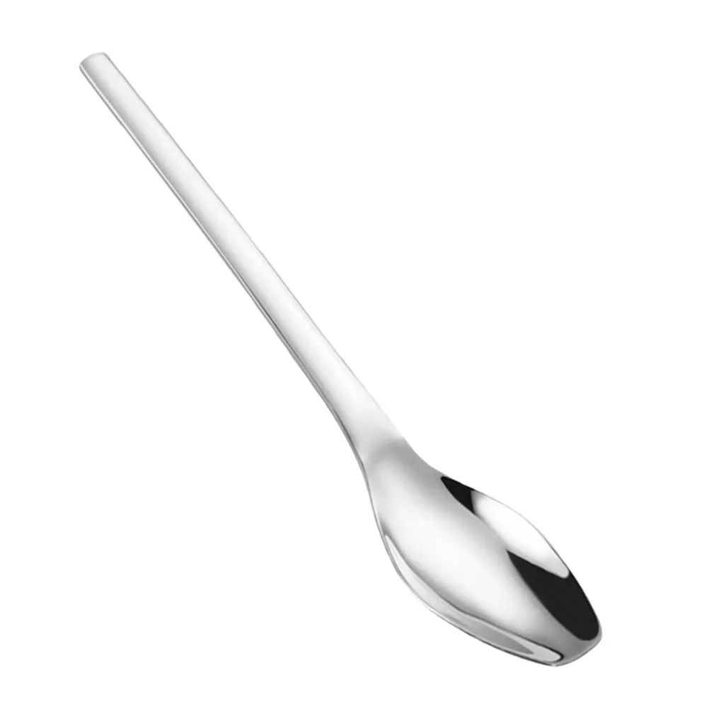Thick Heavy Duty Stainless Steel Diamond Shape Soup Spoon for Kitchen Serving Rice Buffet Hotel Restaurant Dinner Dessert Tea