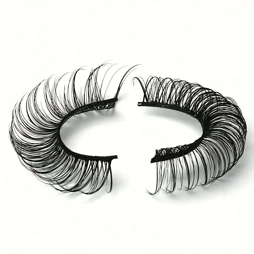 10 Pairs Lashes D Curl Russian Lashes 3D Mink Eyelashes Reusable Fluffy Russian Strip Lashes eyelash