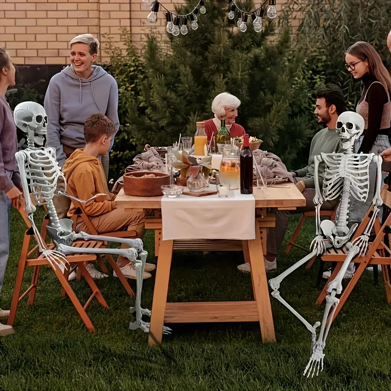 

Halloween Courtyard lawn Outdoor Garden Decoration Horror House Party Decoration 170cm Skeleton Haunted House Skeleton Props