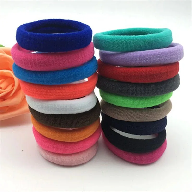 50/100Pcs High Elasticity Kids Small Thickened Hair Ties Simple Fasionable Children Colorful Firm Hair Scrunchie Soft Hair Ropes