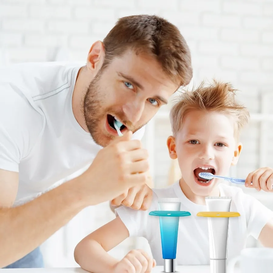 8 pz Dentifricio Spremi Dentifricio di Plastica Tubo Rullo Spremiagrumi Colori Assortiti Dentifricio Clip di Supporto Strumento per il Bagno di Casa