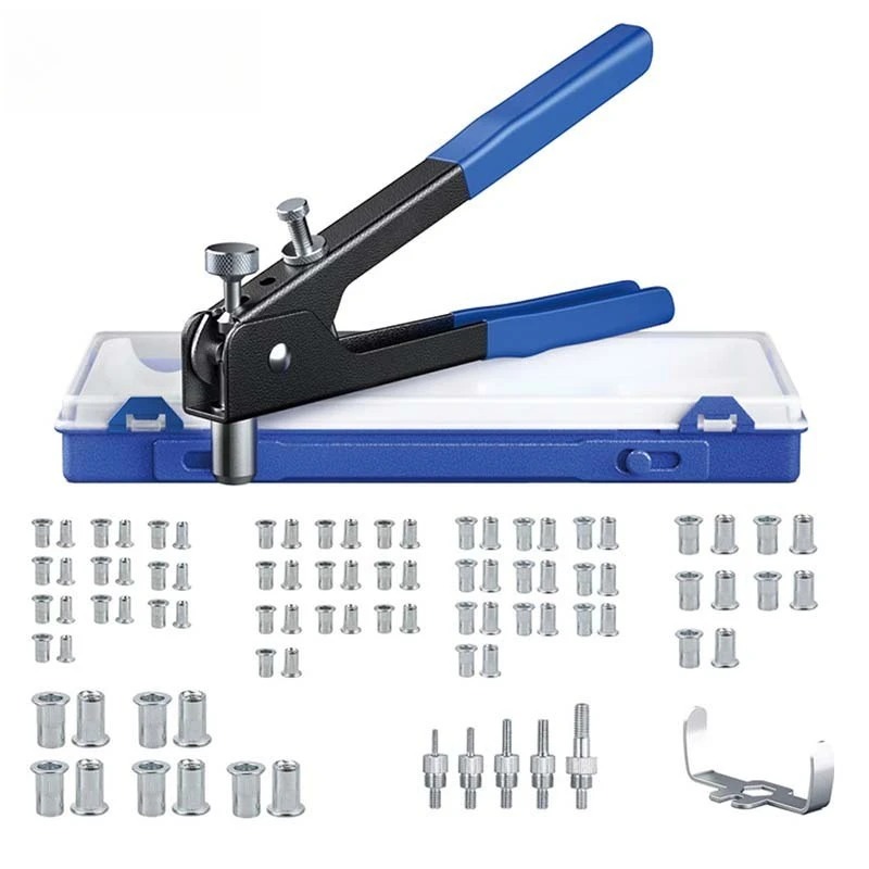 86pcs Manual Rivet Nut Gun Set, Nut Rivet Gun & Rivets