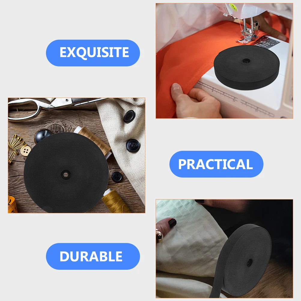 

Плоская швейная эластичная лента, прочный полиэстеровый эластичный ремень для поясов, брюк, юбок, ремонт одежды своими руками, шитье