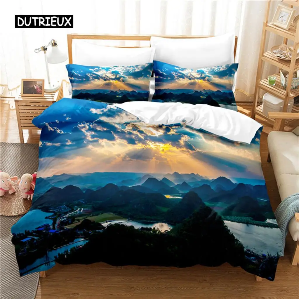 

Scenery Bedding Set Duvet Cover Set 3d Bedding Digital Printing Bed Linen Queen Size Bedding Set Fashion Design