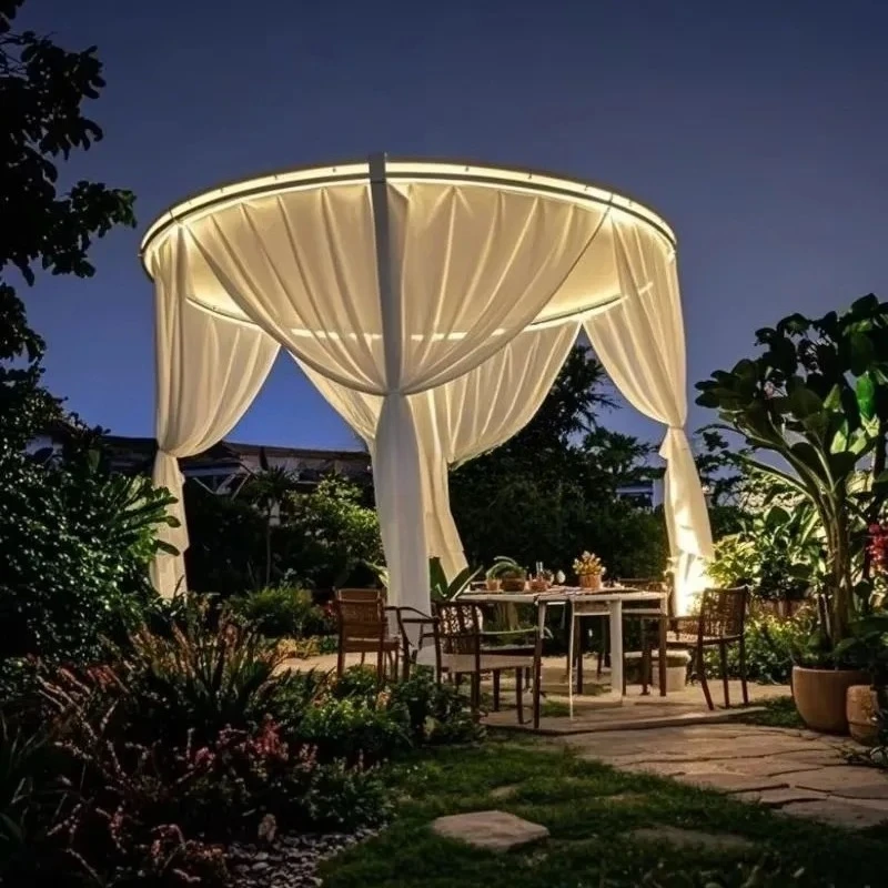 

Outdoor Sunshade Round Pavilion Tent Umbrella UV Resistant Windproof For Camp Farmstay Courtyard Scenic Spot B&B Yard Hotel