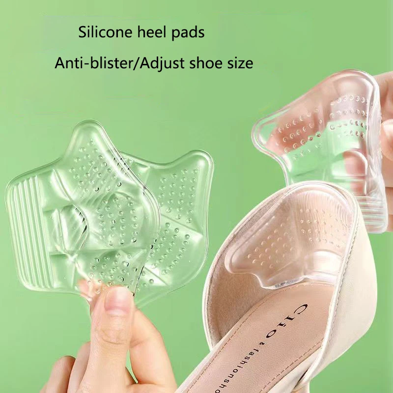 

Silicone Heel Pads for Heels Anti-blister Adjust Shoe Size Insoles for Shoes Patch Trimmable Adhesive Back Sticker Feet Pad