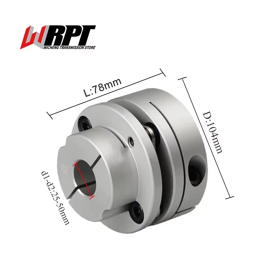 CSTP Coupler Step Flat Head Diaphragm Coupling Step Connection Servo Motor Coupling Sleeve Flange Coupling CSTP-104X78
