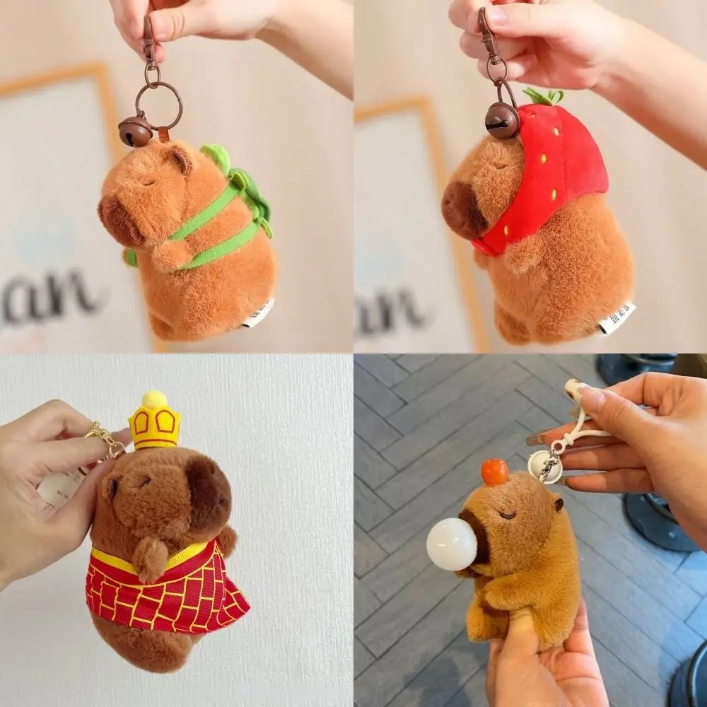 

Realistic Capybara Stuffed Keychain Toy Adorable Soft Stuffed Keychain Toys Squeaky Capybara Pendant