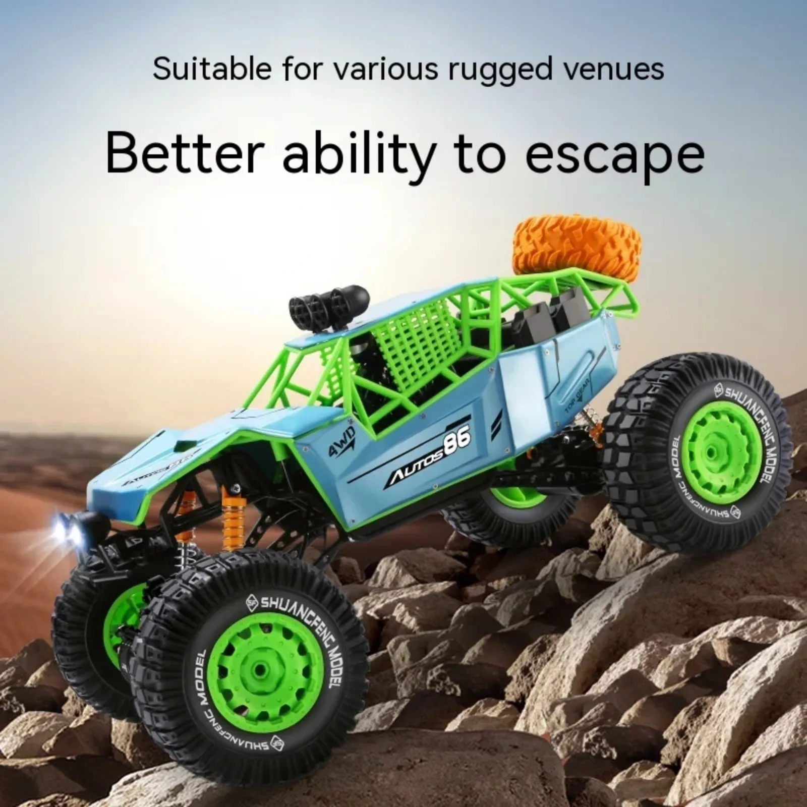 47CM 1:8 Oversized Size 4WD RC Trucks Metal Alloy Body 2.4G Radio Control Off-road 4x4 Vehicle Child Electric Car Toy for Kids