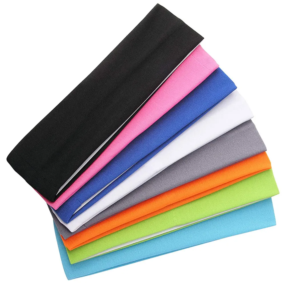 

8 pcs Yoga Headbands Cotton Sports Women Elastic Workout Breathable Color Fashion Appearance