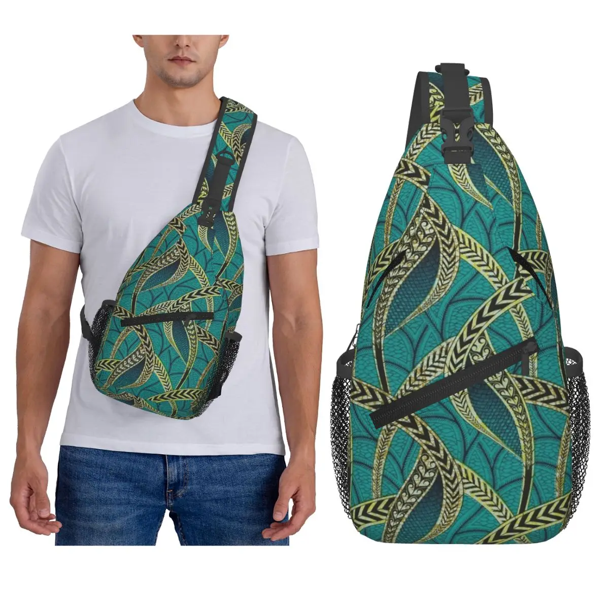 بارد الأفريقية العرقية القبلية الفن نمط أفريقيا أنقرة طباعة حقيبة صدر للرجال الرجال الرافعة Crossbody على ظهره حقيبة صدر للرجال Daypack حقيبة كتف