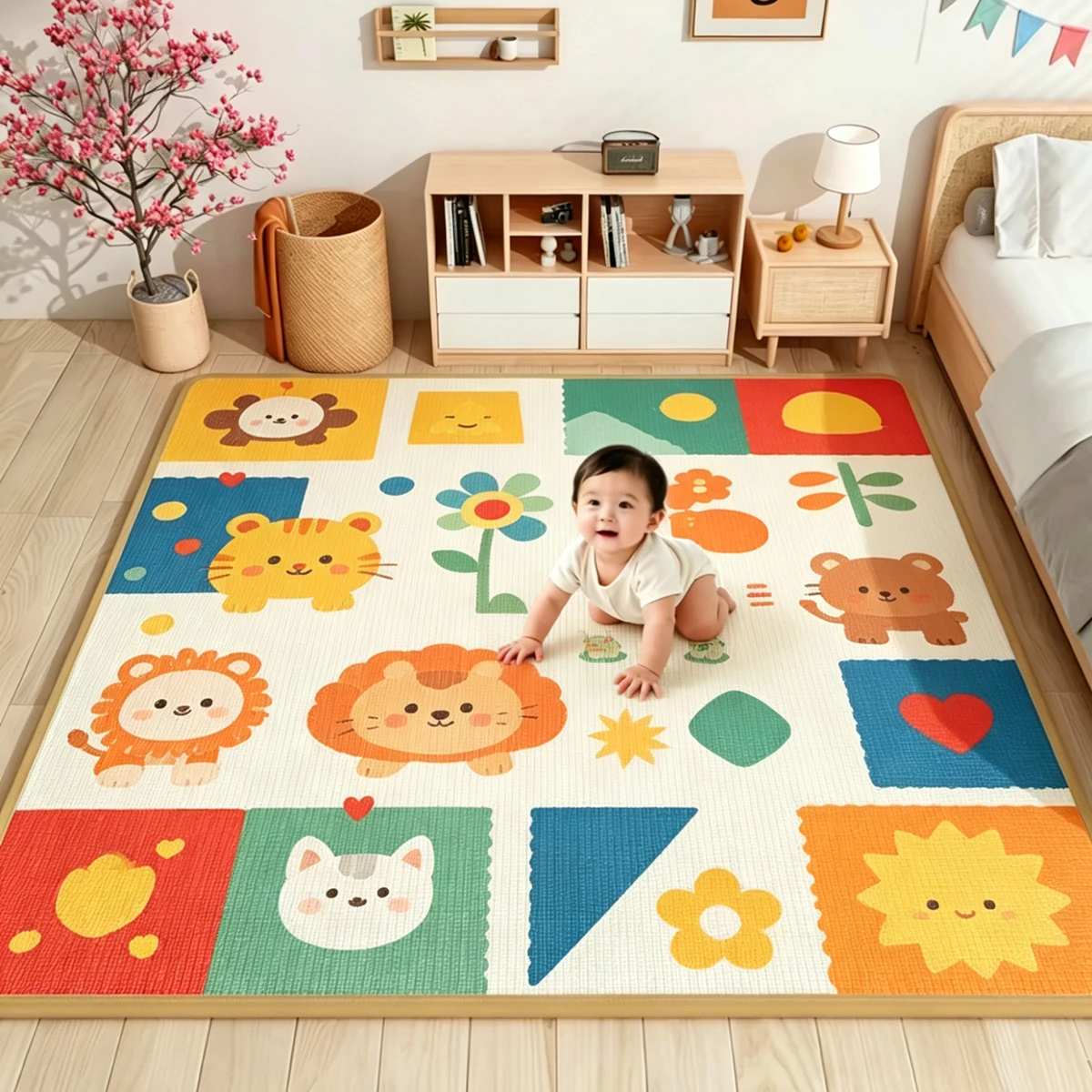 Double Sided Pattern Baby Activities Crawling Play Mats Non-toxic EPE Baby Activity Gym Room Mat Game Mat for Children's Mat Rug
