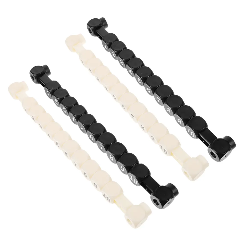 

Набор из 4 квадратных счетчиков очков для настольного футбола, простая установка, пластиковые комплектующие для настольных игр, счетчики баллов, маркеры очков