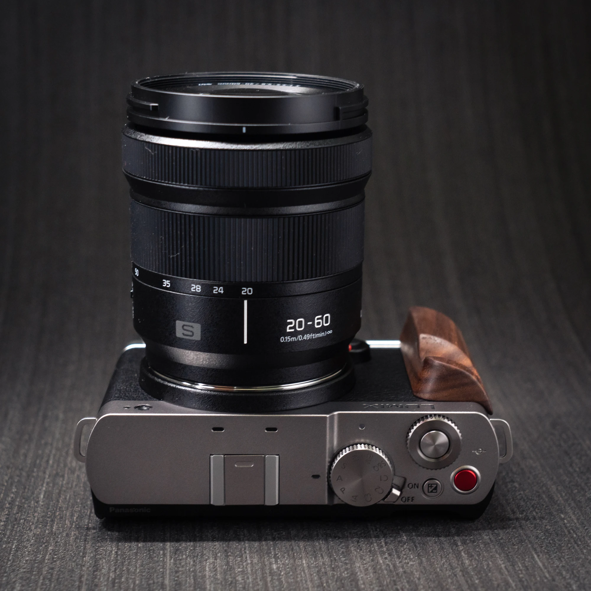 Holz-Handgriff L-Halterung für Panasonic Lumix S9 Kamera mit Schnellwechsel-L-Platten-Halterung Ultraleicht mit Legierungsbasis – Detail 17