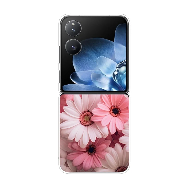 For Xiaomi Mi Mix Flip Fashion Painted Transparent Hard PC Folding For Xiaomi Mix Flip Clear Protector Ultra-Thin Cover Fundas view 5